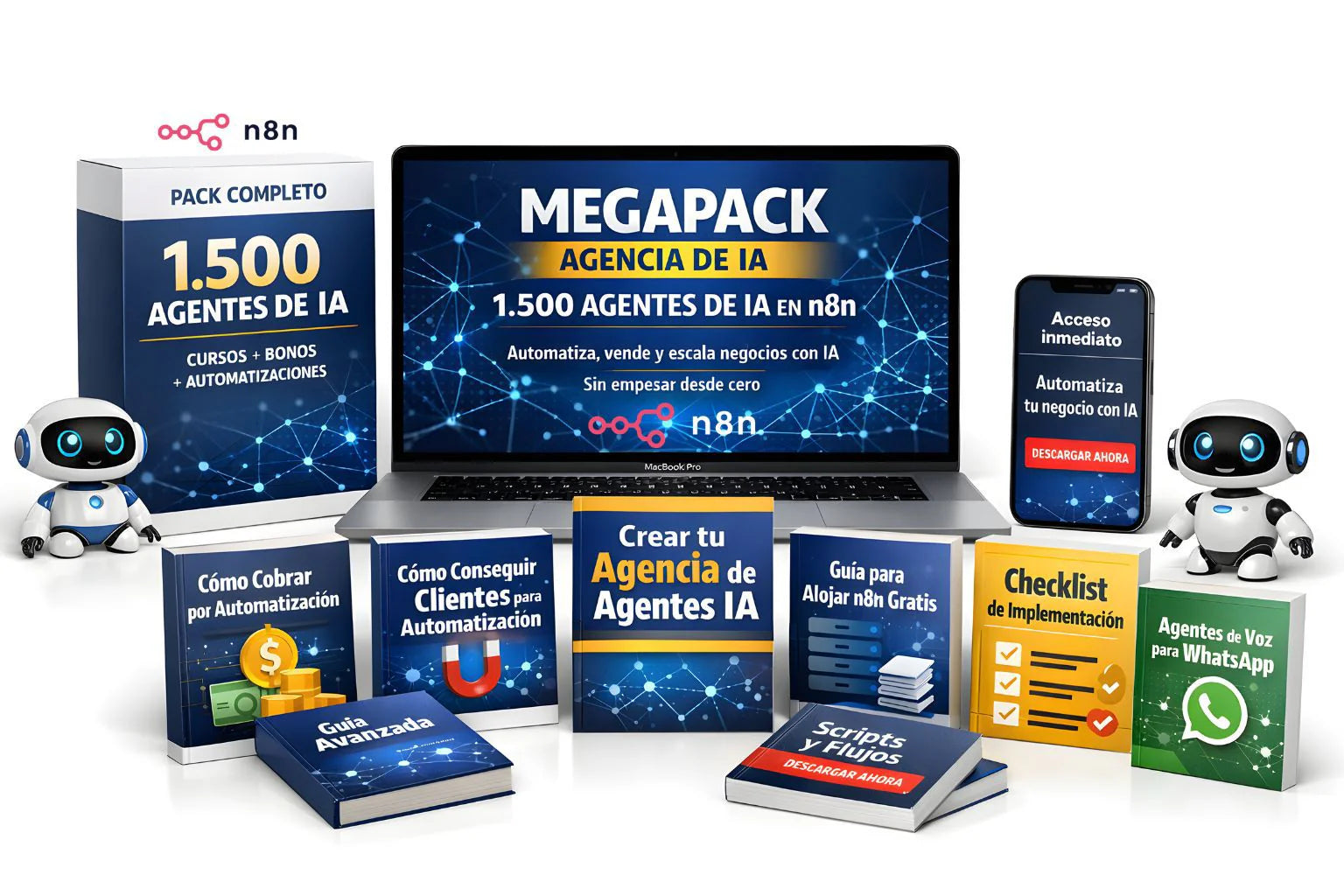 1.500 Flujos y agentes de IA en N8N